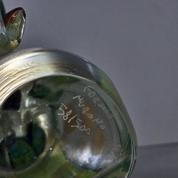 Formia Vetri Di Murano Italy Bird Blue Green Glass Figurine 58/500 REPAIRED - Picture 11 of 14